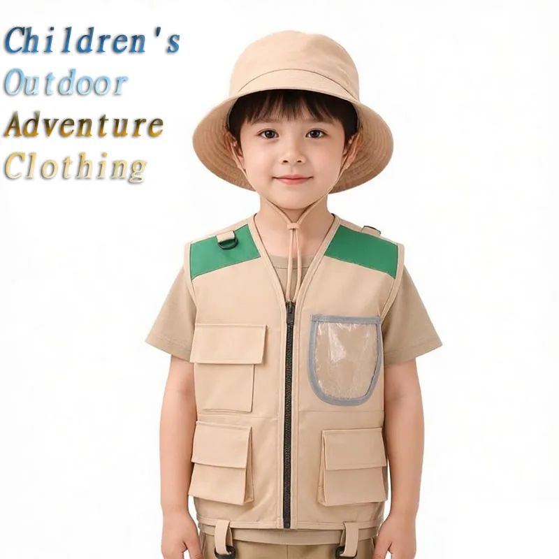 Outdoor Adventure Kit For Kids - Kids Halloween Costume Explorer Hat Vest