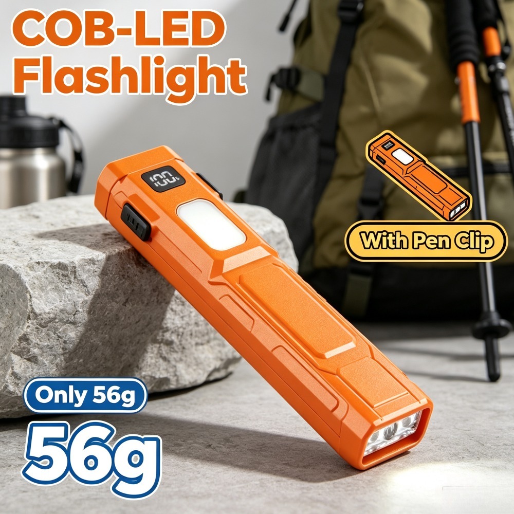 COB LED EDC Flashlight Pen‑Cli - Outdoor Adventure Trips recension och pris