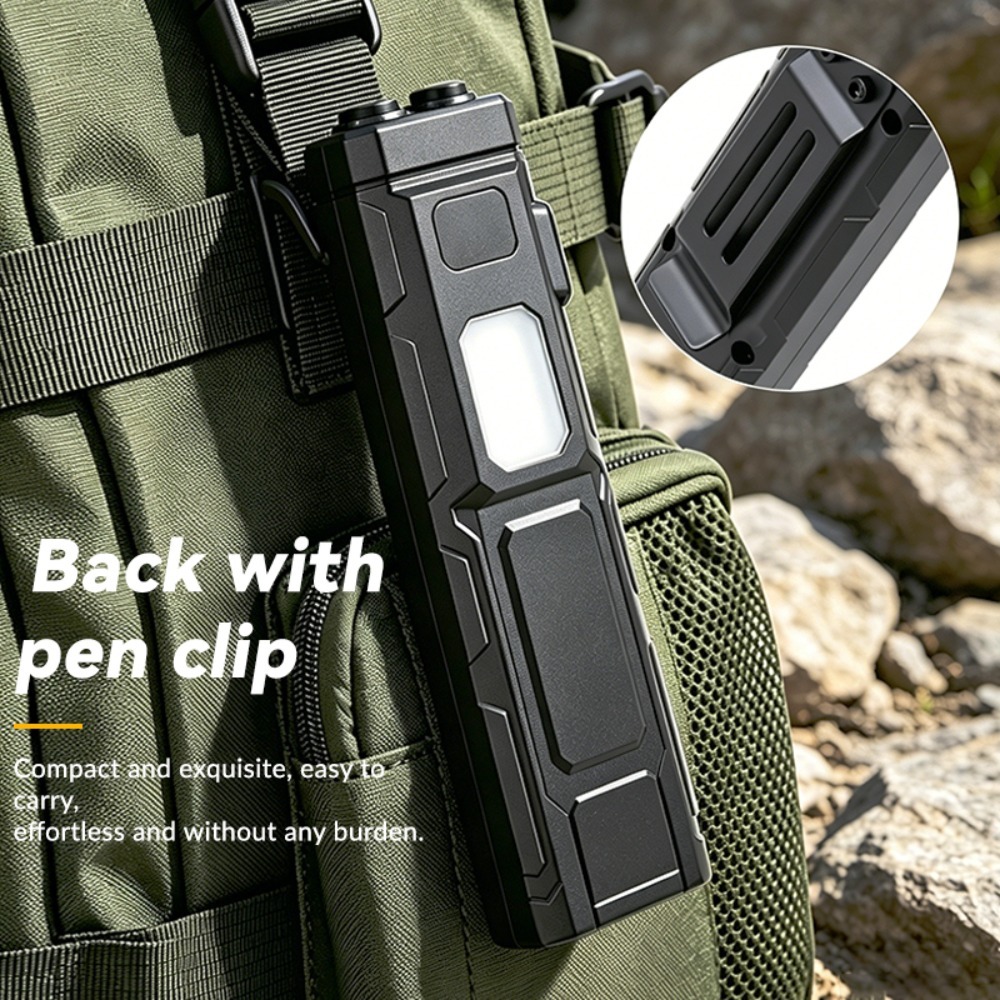 COB LED EDC Flashlight Pen‑Cli - Outdoor Adventure Trips recension och pris