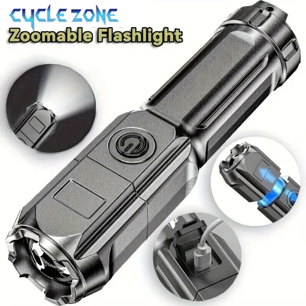 Portable LED Flashlight USB Re - Outdoor Adventure Zone recension och pris