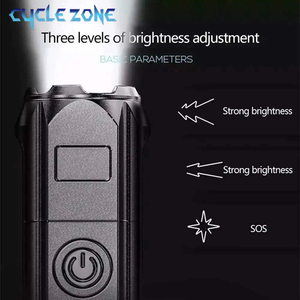 Portable LED Flashlight USB Re - Outdoor Adventure Zone recension och pris